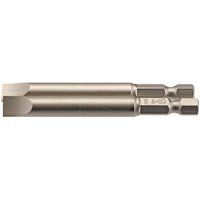 Draper 64310 8mm 1/4" Hex Plain Slot Insert Bit 75mm Long (2 Piece)