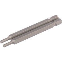 Draper 64320 3mm 1/4" Hex Hexagonal Insert Bit 75mm Long (2 Piece)