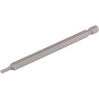 Draper 64341 3mm 1/4" Hex. Plain Slot Insert Bit 100mm Long x 1