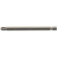 Draper Cross Slot Insert Bit, 1/4" Hex, 100mm Long, No.3 (Pack of 1)