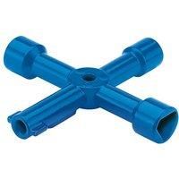 Draper 65393 4 Way Service Utility Key , Blue
