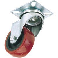 Draper 65508 50mm Dia. Swivel Plate Fixing Polyurethane Wheel-S.W.L. 50Kg 50 mm