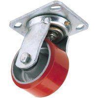 Draper 65526 125 mm-Diameter Polyurethane Castor Swivel Plate Fixing
