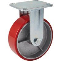 Draper Fixed Plate Fixing HD Polyurethane Wheel 160mm Diameter SWL 400kg 65531