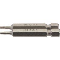 1x Pair of Draper T8 1/4" Hexagonal TX-Star Insert Bit - 50mm Long