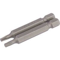 Draper TX-STAR£ Insert Bit, 1/4" Hex, 50mm Long, T15 (Pack of 2)
