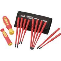 Draper 12 Piece Ergo Plus® Extra Slim Interchangeable VDE Screwdriver Set 70867