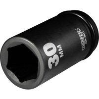 Draper 71916 3/4" Square Drive Hi-Torq 6 Point Deep Impact Socket, 30 mm Size , Blue