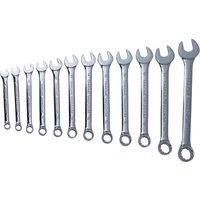 Wickes Heavy Duty Chrome Plated 12 Piece Combination Spanner Set