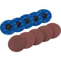 Draper 75619 10 x 75mm 240 Grit Aluminium Oxide Sanding Discs