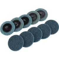 1x Pack Of 10 Draper 50mm Polycarbide Abrasive Pads Fine - 75622