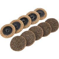 Draper Tools SCP2 Course Ten Polycarbide Abrasive Pads, Blue, 50 mm