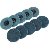 Draper 75626 Quick Change Polycarbide Abrasive Pads 75mm Fine Pack of 10