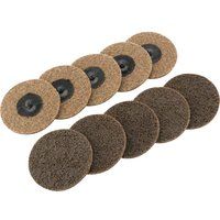 Draper 75628 Quick Change Polycarbide Abrasive Pads 75mm Coarse Pack of 10