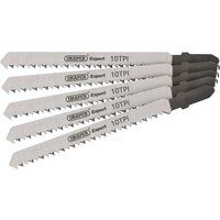 Draper 81716 Expert 5 Piece DT101B 100mm Jigsaw Blade Set, 230 V, Silver, 100 mm