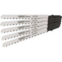Draper 81718 Expert 5 Piece DT101BR 100mm Jigsaw Blade Set, 230 V, Silver, 100 mm