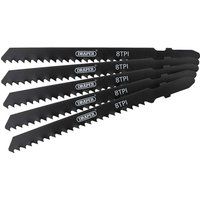 Draper 81724 Expert 5 Piece DT111C 100mm Jigsaw Blade Set, 230 V, Black, 100 mm