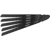 Draper 81732 Expert 5 Piece DT318A 130mm Jigsaw Blade Set, 230 V, Black, 130 mm