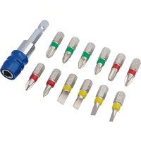 Draper 82401 Coloured Screwdriver Bit Set with Magnetic Holder (13 Piece)