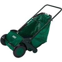 Draper 82754 Manual Push Rolling Garden Leaf Grass Sweeper Collector 21in