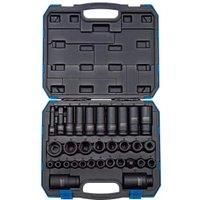 Draper 83098 409/32/MM 3/8" and 1/2" Sq. Dr. Impact Socket Set (32 Piece)