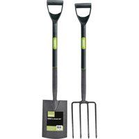 Draper Carbon Steel Garden Fork and Spade Set