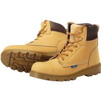 Draper Mens Nubuck Style Safety Boots Tan Size 12