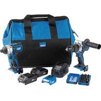Draper PTK8/D20 20V 2x2Ah D20 Combi Impact Driver Accessories Twin Kit