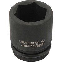 Draper 93259 3/4" Square Drive Expert Hi-Torq 6 Point Impact Socket, 33 mm Size , Blue