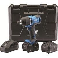 Draper 99251 D20 20V Brushless Mid-Torque Impact Wrench, 1/2", 2 x 4.0Ah Batteries, 1 x Charger, 400Nm