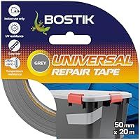 Bostik | Universal Repair Tape | Grey | Strong Duct Tape Perfect For Any Substrate | Easy To Tear | Indoor Use Only | 50mm x 20m Roll