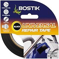 Bostik | Universal Repair Tape | Black | Strong Duct Tape Perfect For Any Substrate | Easy To Tear | Indoor Use Only | 50mm x 20m Roll