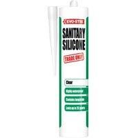 EVO-STIK Sanitary Silicone Sealant, For Kitchens and Bathrooms, Waterproof + Mould Resistant, Colour: Clear