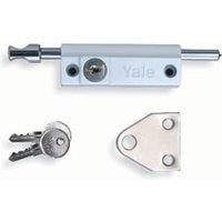 Yale P-124-WE Door Pushbolt, White Finish, Standard Security, Visi Packed, suitable for aluminium doors and wooden doors