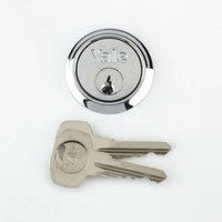 Yale P-1109-CH Replacement Rim Cylinder, Suitable for 38-57 mm Doors, 2 Keys Provided, Chrome Finish, Visi Packed