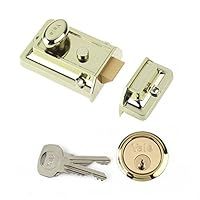 Yale B-77-BLX-PB-60 Traditional Nightlatch, Standard Security, Brass Finish, 60 mm Backset