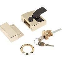 Yale Locks 85 Deadlocking Nightlatch 40mm Backset Brasslux Finish Box YAL85BLXPL