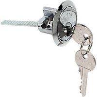 Yale B-1109-CH Replacement Rim Cylinder, Suitable for 38-57 mm Doors, 2 Keys Provided, Chrome Finish, Boxed
