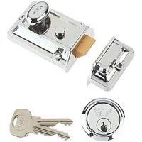 Yale B-77-CH-CH-60 Traditional Nightlatch, Standard Security, Chrome Finish, 60 mm Backset