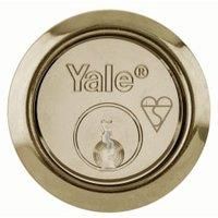 Yale P-X52KP-PB Replacement Rim Cylinder, Suitable for 38-57 mm Doors, High Security, 2 Keys Provided, Polished Brass Finish, Boxed