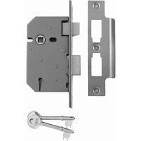 Yale P-M320-CH-65 3 Lever Mortice Sashlock, Visi Pack, Suitable for Internal Doors, Chrome Finish, 2.5 Inch/64 mm