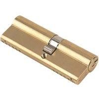 Yale KM3545-PB Euro Double 1 Star Kitemarked Cylinder, 3 Keys Supplied, High Security, Boxed, Suitable for All Door Types, Brass Finish, 35:10:45 (90 mm)