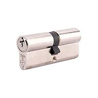 Yale KM4545-NP Euro Double 1 Star Kitemarked Cylinder, 3 Keys Supplied, High Security, Boxed, Suitable for All Door Types, Nickel Finish, 45:10:45 (100 mm)