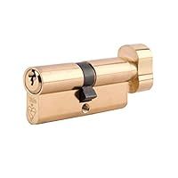 Yale KMT3535-PB Euro Thumbturn 1 Star Kitemarked Cylinder, 3 Keys Supplied, High Security, Boxed, Suitable for All Door Types, 35:10:35 (80 mm), Brass Finish