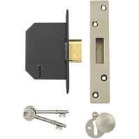 Yale B-BSDL-2.5-CH British Standard 5 Lever Mortice Deadlock, Boxed, Suitable for External Doors, Chrome Finish, 2.5 Inch/64 mm