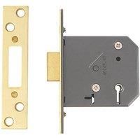 Yale B-M552-PB-78 5 Lever Mortice Deadlock, 3 Inch/76mm, Brass Finish, Boxed, suitable for external doors