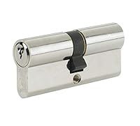 Yale B-ED3540-SNP Euro Double Cylinder, 3 Keys Supplied, Standard Security, Boxed, Suitable for All Door Types, Nickel Finish, 35:10:40 (85 mm)