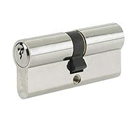 Yale B-ED4550-SNP Euro Double Cylinder, 3 Keys Supplied, Standard Security, Boxed, Suitable for All Door Types, Nickel Finish, 45:10:50 (105 mm)