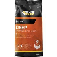 JetCem Premix Sand & Cement - Rapid cement for repairs walls, floors, steps and kerb-stones - 6 kg - Grey