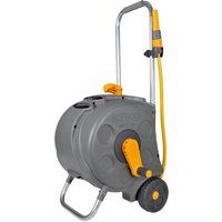 Hozelock Compact Cart with 30m Hose & Metal Threaded Connector Pro 3/4 inch for Taps